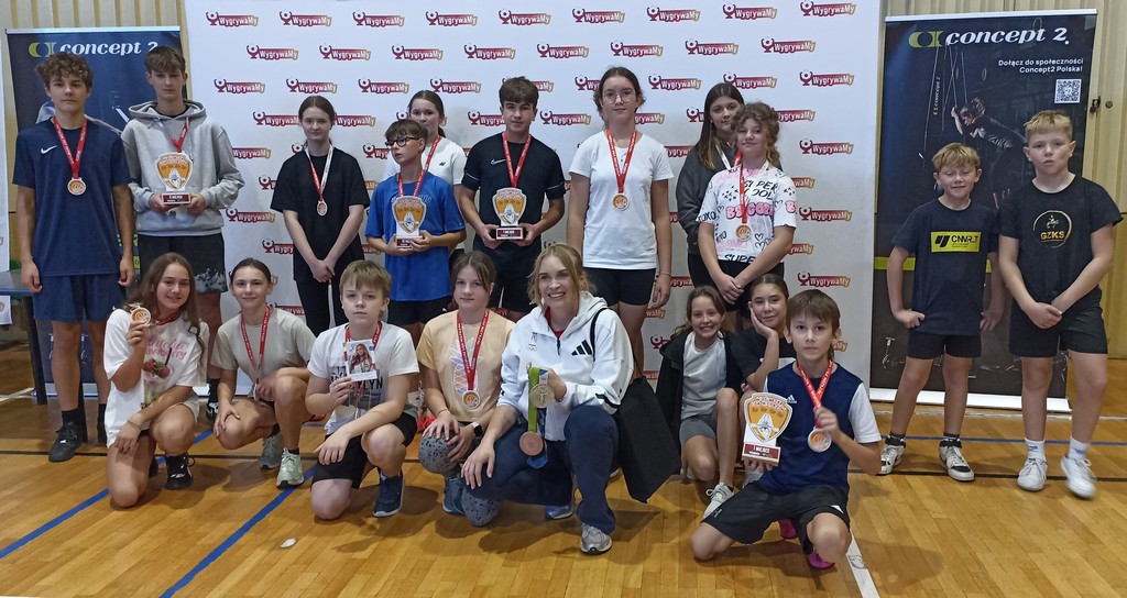 Sztafeta klas czwartych SP 1 Gorlice Mistrzami Polski klas czwartych „Wioślarskiej Ligii Mistrzów” na ergometrach wioślarskich