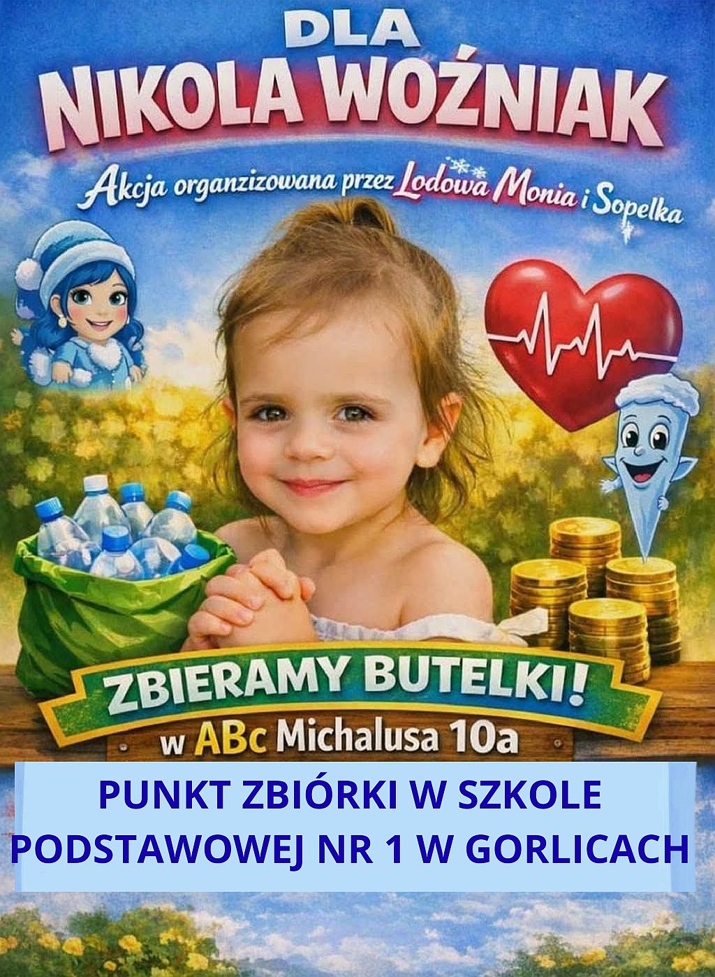 Zbiórka butelek na rzecz Nikoli