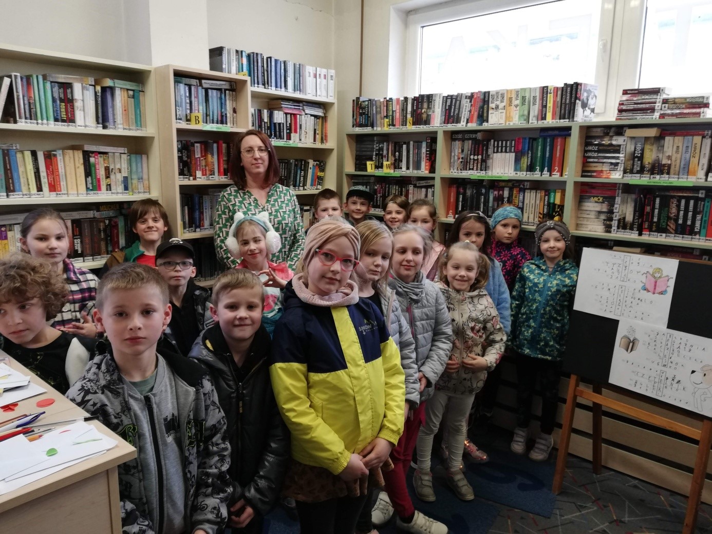 Wizyta klasy 1c w Miejskiej Bibliotece Publicznej