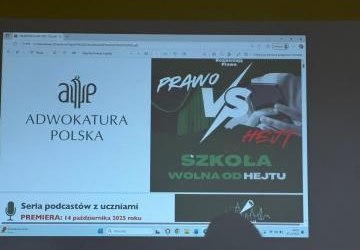 Adwokaci rozjaśniają prawo – Prawo vs. Hejt. Szkoła wolna od hejtu