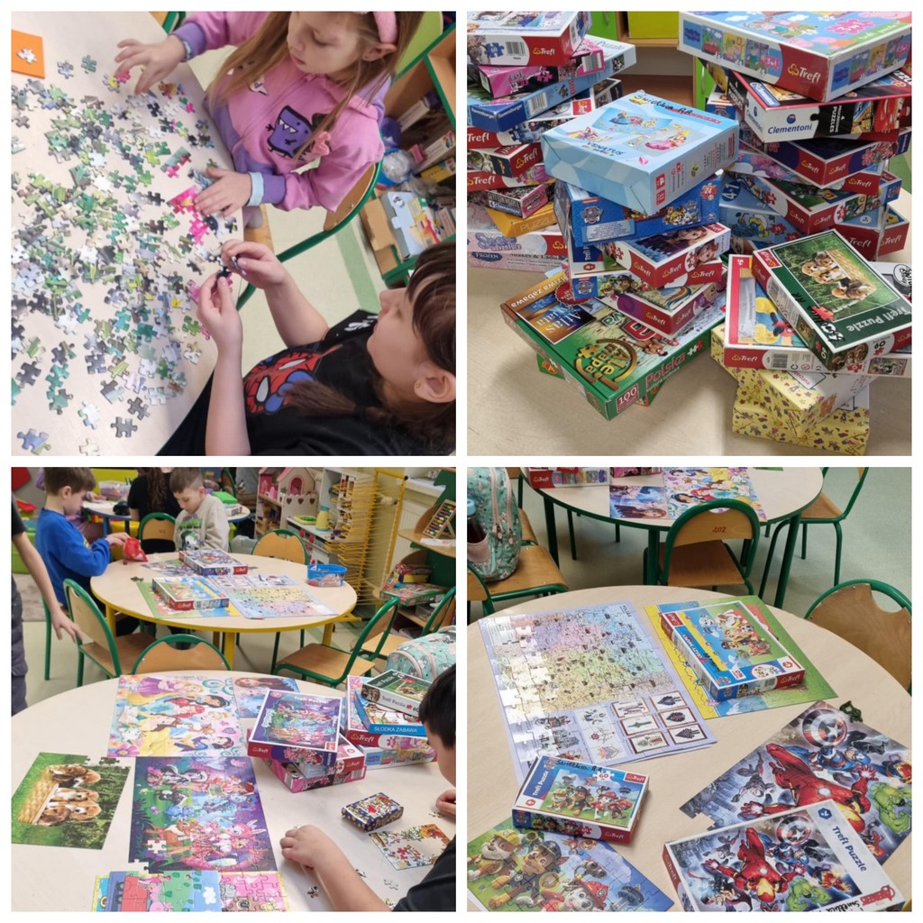 Obchody Dnia Klocków LEGO i Dnia Puzzli w świetlicy szkolnej