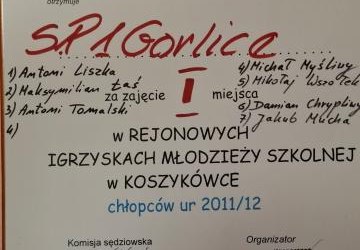 Koszykówka – zdobywamy ,,ZŁOTO” na zawodach rejonowych IMS