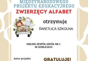 Zakończenie projektu edukacyjnego „Zwierzęcy alfabet”